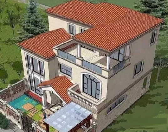 歐式三層別墅,豪華價優,該建棟這樣的和家人享受生活(圖1) 別墅設計