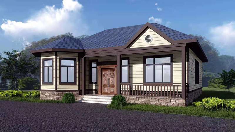 典雅精致 氣派華美 推薦5套農村自建房一,二層輕鋼別墅戶型(圖1) 睿婕輕鋼別墅