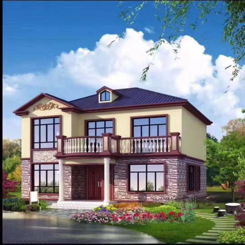 典雅精致 氣派華美 推薦5套農村自建房一,二層輕鋼別墅戶型(圖4) 睿婕輕鋼別墅